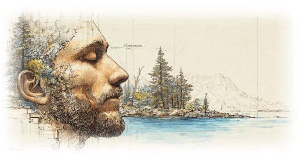 man's face in profile